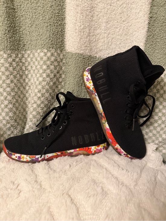 NOBULL Shoes - NOBULL Women's Black High-Top Training Shoes with Floral Midsole